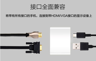 告别卡顿烦恼，一根数据线轻松实现手机同屏电视/投影仪